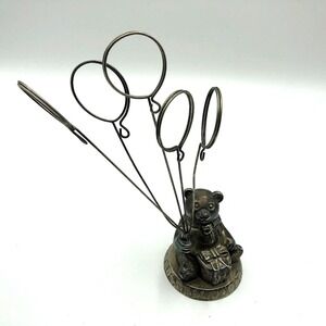 Godinger Teddy Bear Silver Photo  Picture Holder 10.5 inches Baby Photo Frame